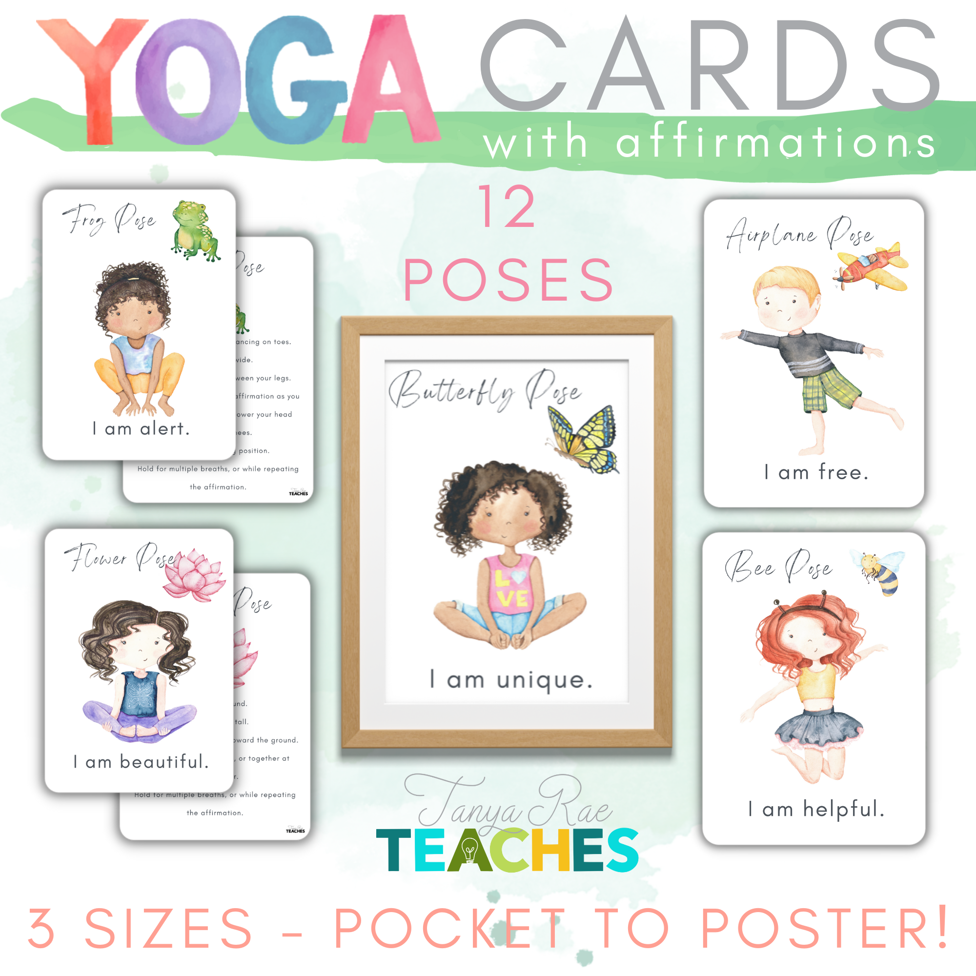 Kids Printable Yoga Cards with Affirmations - Tanya Rae Teaches Kids  Printable Yoga Cards with Affirmations Kids Printable Yoga Cards with  Affirmations